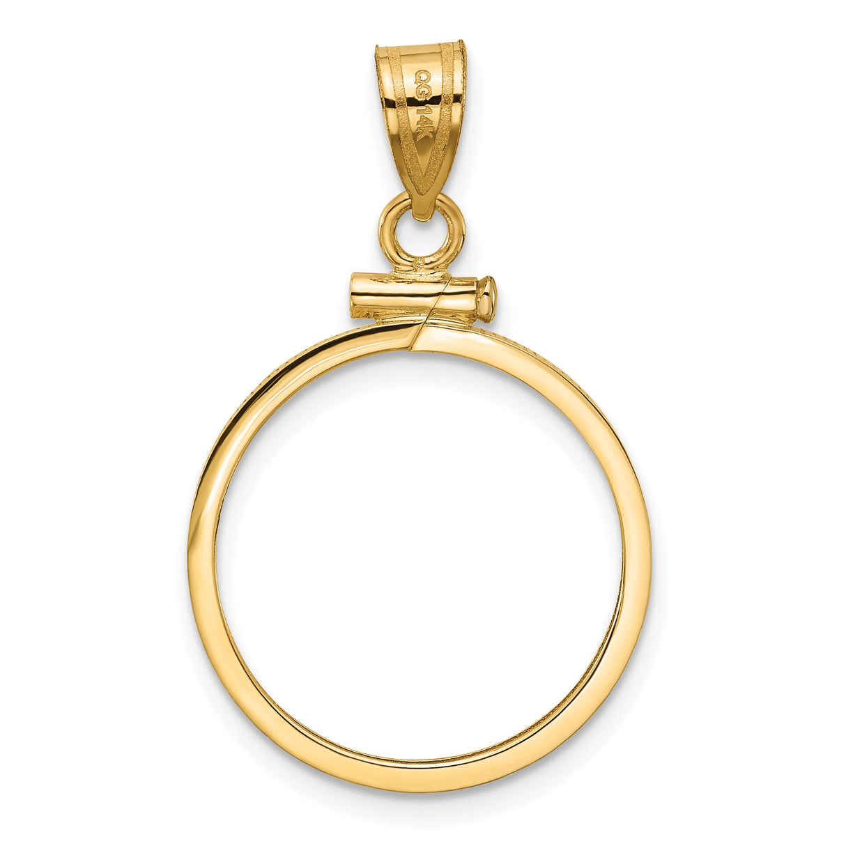 19 mm 14k White Gold coin bezel for 19 mm Coin — additional image