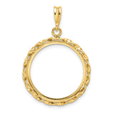 20 mm 14k Yellow Gold coin bezel for 20 mm Coin — additional image