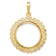 20 mm 14k Yellow Gold coin bezel for 20 mm Coin