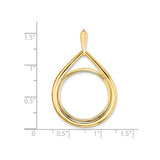 20 mm 14k Yellow Gold coin bezel for 20 mm Coin — size reference (ruler)