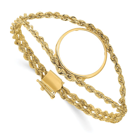 22 mm 14k Yellow Gold coin bezel for 21.6 mm Coin — additional image