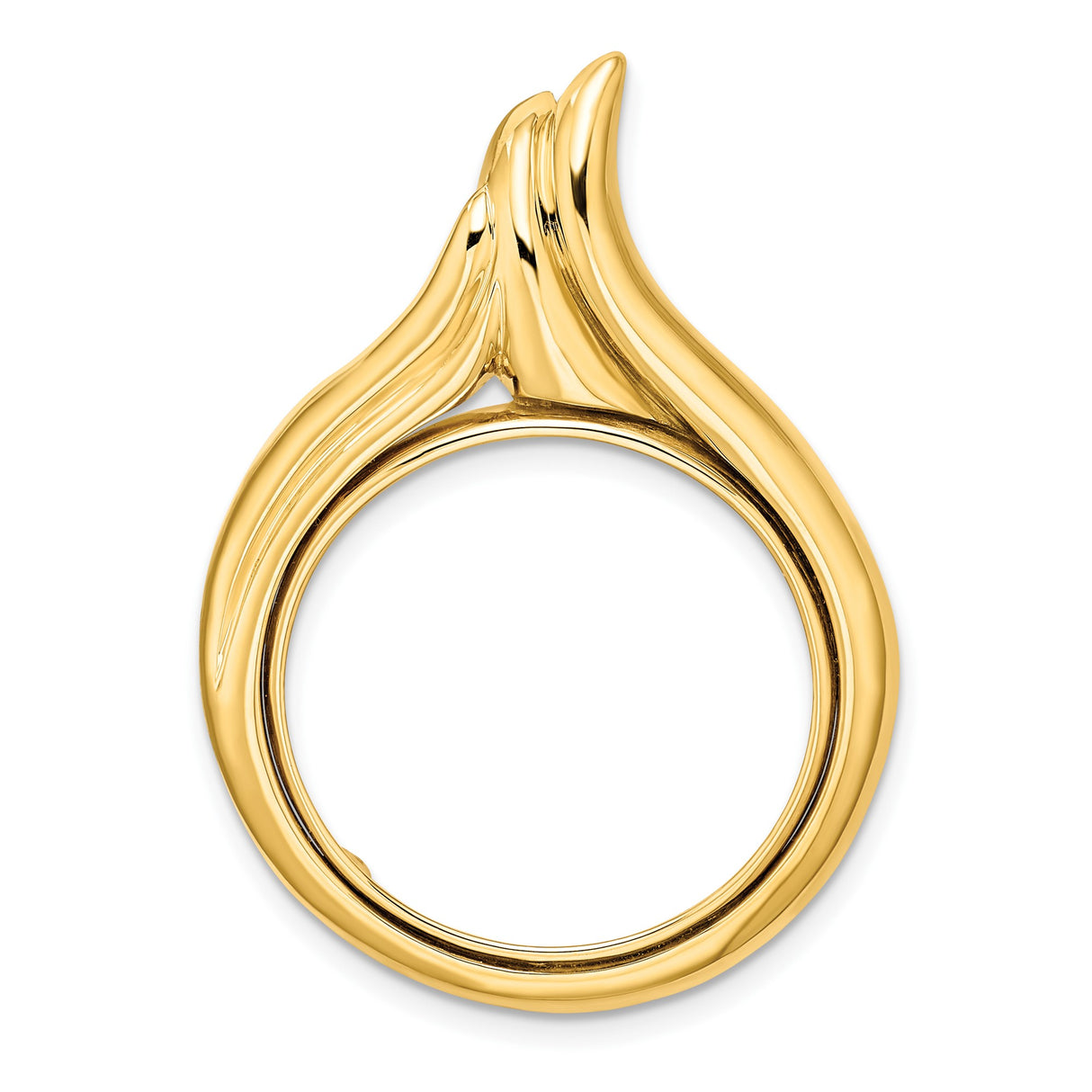 22 mm 14k Yellow Gold coin bezel for 21.6 mm Coin