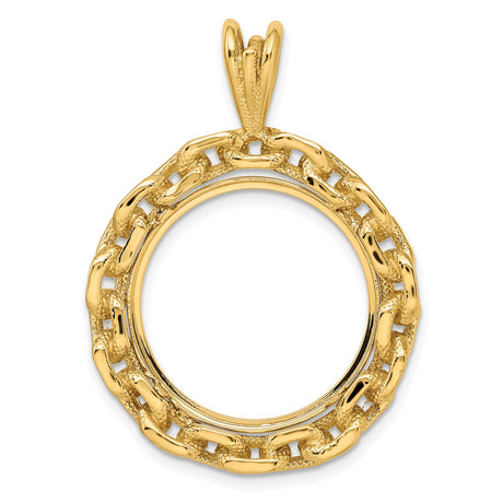 22 mm 14k Yellow Gold coin bezel for 21.6 mm Coin — additional image