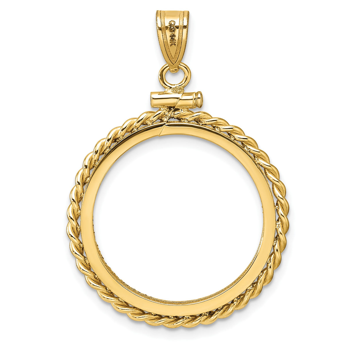 22 mm 14k Yellow Gold coin bezel for 21.6 mm Coin — additional image