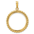 22 mm 14k Yellow Gold coin bezel for 21.6 mm Coin