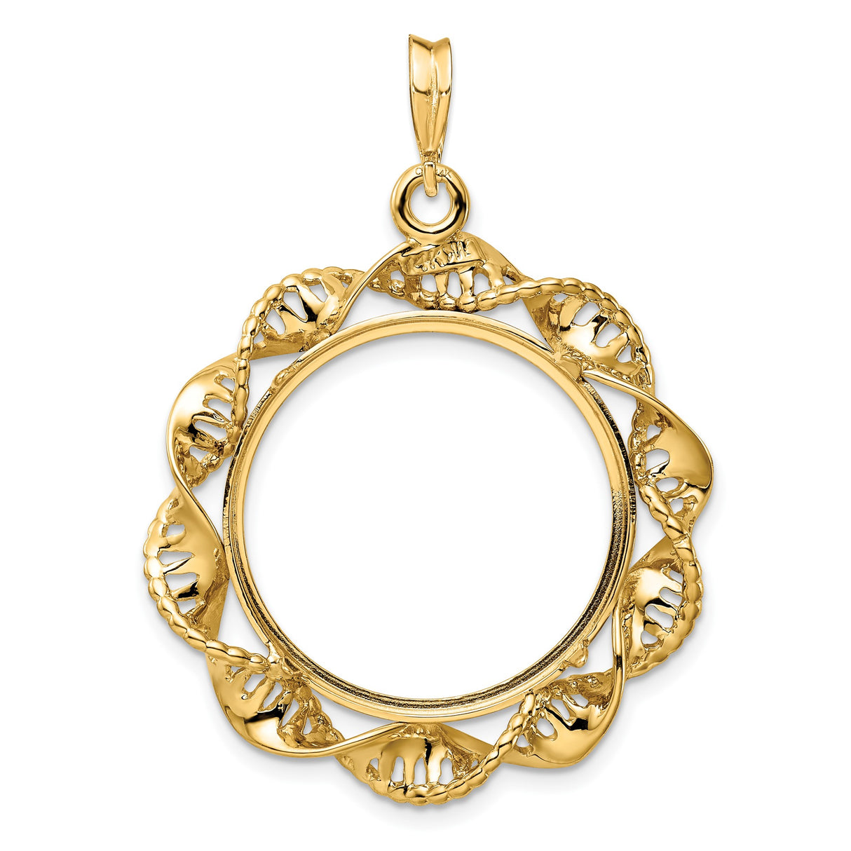 22 mm 14k Yellow Gold coin bezel for 21.6 mm Coin — additional image