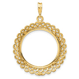 22 mm 14k Yellow Gold coin bezel for 21.6 mm Coin — additional image