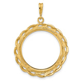 22 mm 14k Yellow Gold coin bezel for 21.6 mm Coin — additional image