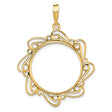 22 mm 14k Yellow Gold coin bezel for 21.6 mm Coin