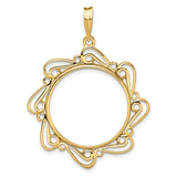 22 mm 14k Yellow Gold coin bezel for 21.6 mm Coin