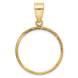22 mm 14k Yellow Gold coin bezel for 21.6 mm Coin