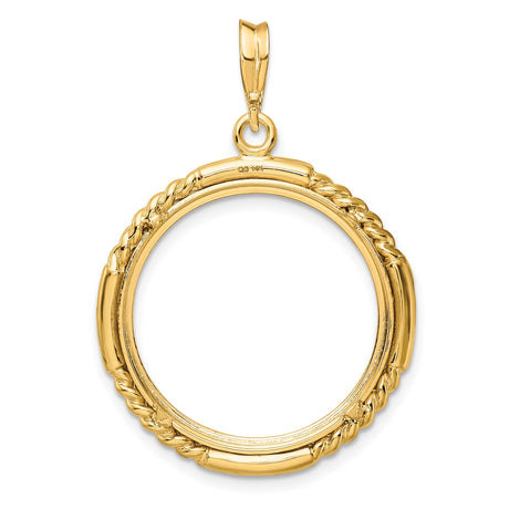 22 mm 14k Yellow Gold coin bezel for 21.6 mm Coin — additional image