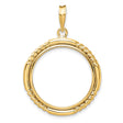 22 mm 14k Yellow Gold coin bezel for 21.6 mm Coin