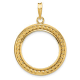 22 mm 14k Yellow Gold coin bezel for 21.6 mm Coin