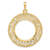 22 mm 14k Yellow Gold coin bezel for 21.6 mm Coin — additional image