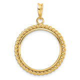 22 mm 14k Yellow Gold coin bezel for 21.6 mm Coin