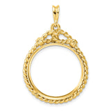 22 mm 14k Yellow Gold coin bezel for 21.6 mm Coin — additional image