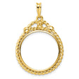 22 mm 14k Yellow Gold coin bezel for 21.6 mm Coin