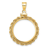 22 mm 14k Yellow Gold coin bezel for 21.6 mm Coin