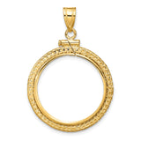 22 mm 14k Yellow Gold coin bezel for 21.6 mm Coin