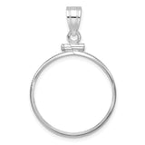 22 mm 14k White Gold coin bezel for 21.6 mm Coin