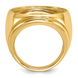 22 mm 14k Yellow Gold coin bezel for 21.6 mm Coin — alternate view