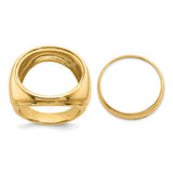 22 mm 14k Yellow Gold coin bezel for 21.6 mm Coin