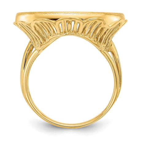 22 mm 14k Yellow Gold coin bezel for 21.6 mm Coin — alternate view