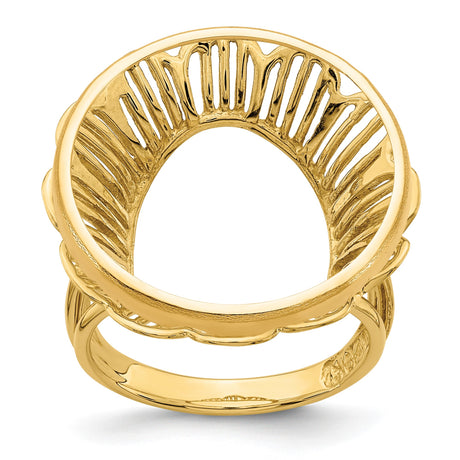 22 mm 14k Yellow Gold coin bezel for 21.6 mm Coin — additional image