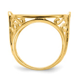 22 mm 14k Yellow Gold coin bezel for 21.6 mm Coin — alternate view