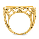 22 mm 14k Yellow Gold coin bezel for 21.6 mm Coin — alternate view