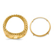 22 mm 14k Yellow Gold coin bezel for 21.6 mm Coin