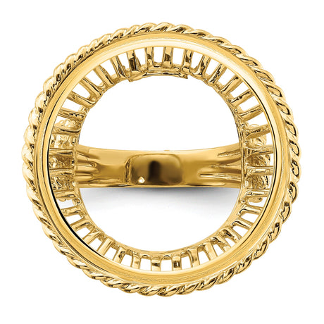 22 mm 14k Yellow Gold coin bezel for 21.6 mm Coin — additional image
