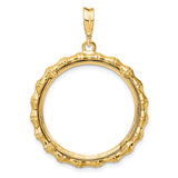 22 mm 14k Yellow Gold coin bezel for 22 mm Coin — additional image