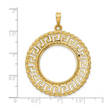 22 mm 14k Yellow Gold coin bezel for 22 mm Coin — size reference (ruler)