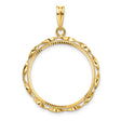 22 mm 14k Yellow Gold coin bezel for 22 mm Coin