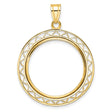 22 mm 14k Yellow Gold coin bezel for 22 mm Coin