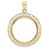 22 mm 14k Yellow Gold coin bezel for 22 mm Coin