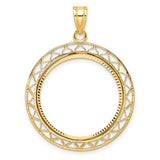 22 mm 14k Yellow Gold coin bezel for 22 mm Coin
