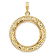 22 mm 14k Yellow Gold coin bezel for 22 mm Coin