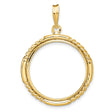 22 mm 14k Yellow Gold coin bezel for 22 mm Coin