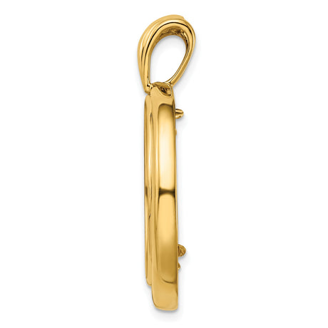 22 mm 14k Yellow Gold coin bezel for 22 mm Coin — alternate view