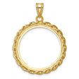22 mm 14k Yellow Gold coin bezel for 22 mm Coin