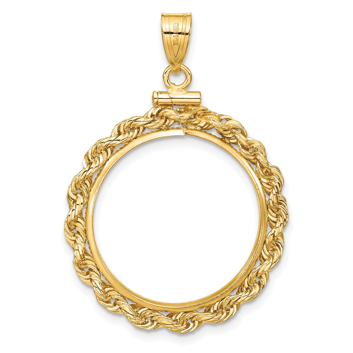 22 mm 14k Yellow Gold coin bezel for 22 mm Coin — additional image