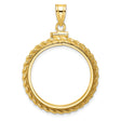 22 mm 10k Yellow Gold coin bezel for 22 mm Coin
