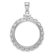 22 mm 14k White Gold coin bezel for 22 mm Coin