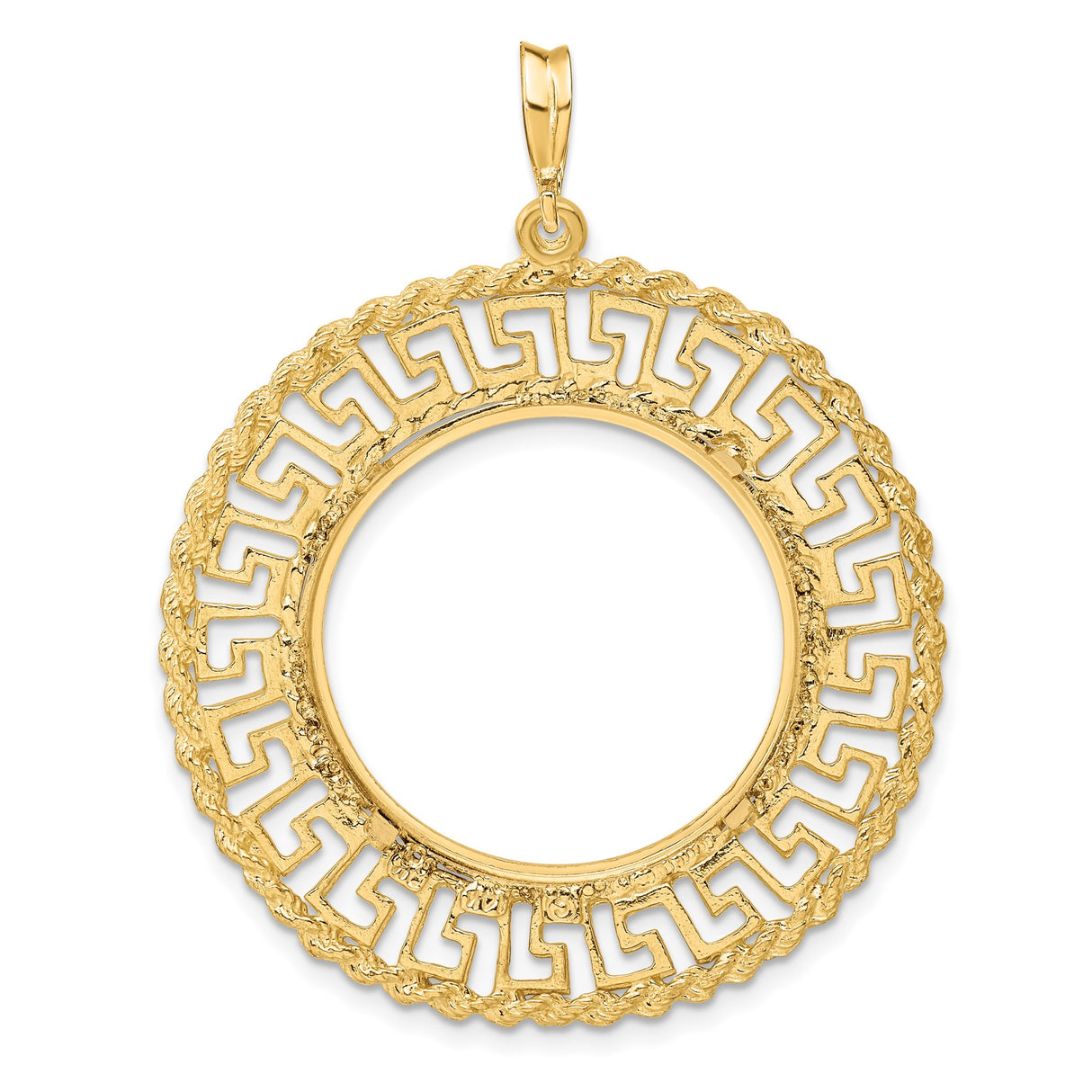 25 mm 14k Yellow Gold coin bezel for 24.5 mm Coin — additional image
