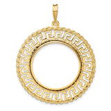 25 mm 14k Yellow Gold coin bezel for 24.5 mm Coin