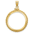 25 mm 14k Yellow Gold coin bezel for 25 mm Coin