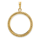 25 mm 14k Yellow Gold coin bezel for 25 mm Coin — additional image